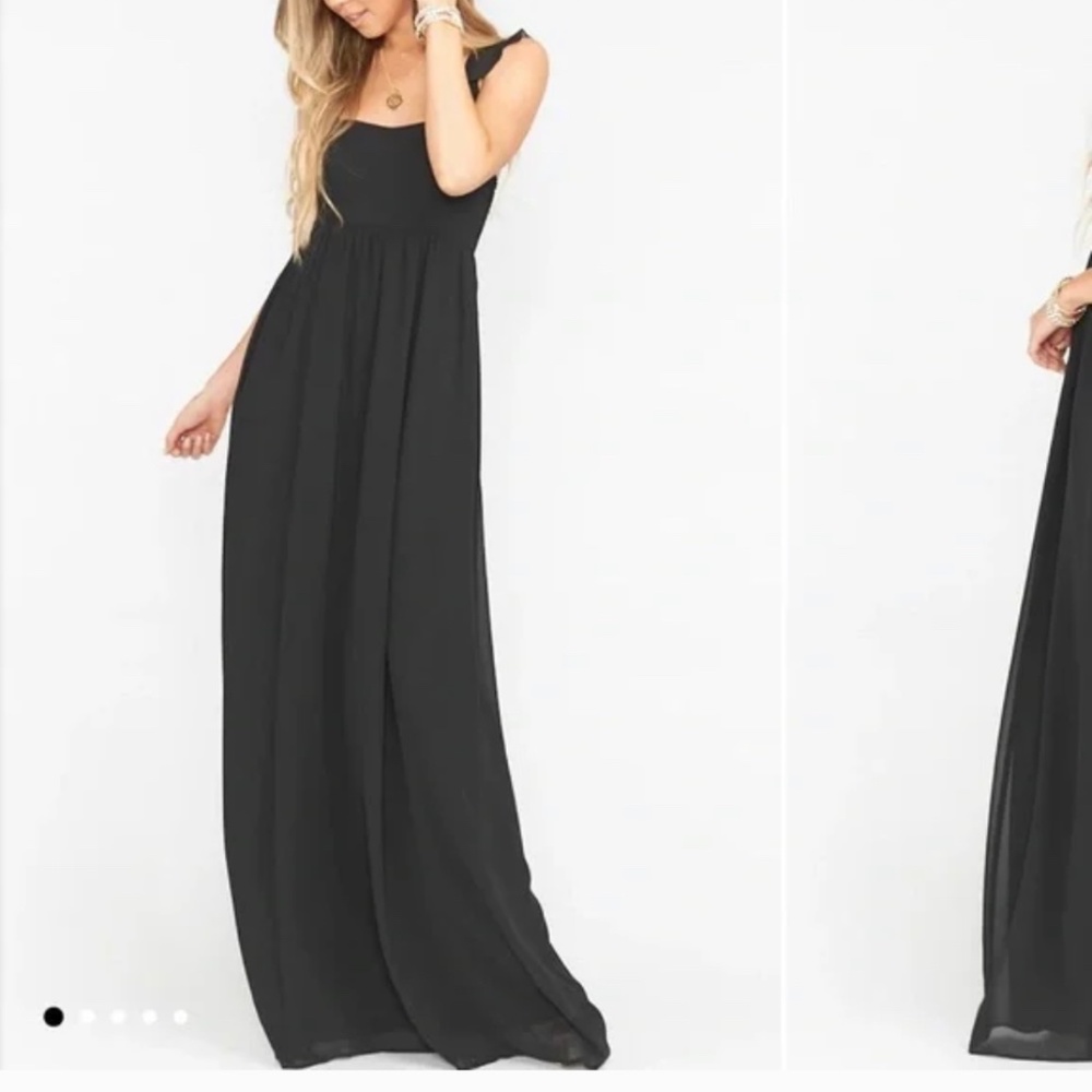 Show Me Your Mumu June Black Size Small Chiffon Bridesmaids Dress $198 Maternity - Picture 11 of 12